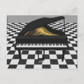 Grand Piano & Tile Floor: 3D-model: Briefkaart (Voorkant)