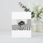 Grand Piano & Tile Floor: 3D-model: Briefkaart (Staand voorkant)