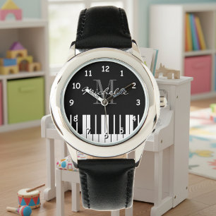Grand piano toetsen kinder horloge met aangepaste