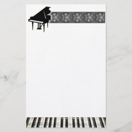 Grand Piano-toetsenbord Briefpapier (Voorkant)