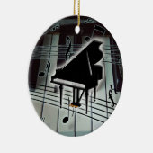 Grand Piano Toetsenbord Kerstmis Ornament (Rechts)