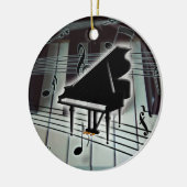 Grand Piano Toetsenbord Kerstmis Ornament (Links)