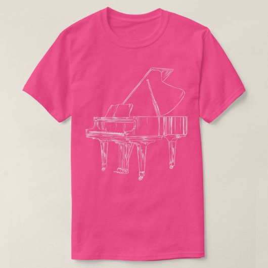 Grand Piano Toetsenbord Muziek 1 T-shirt (Design voorkant)