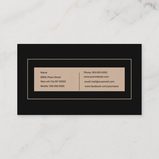 Grand Piano Visitekaartje (Achterkant)