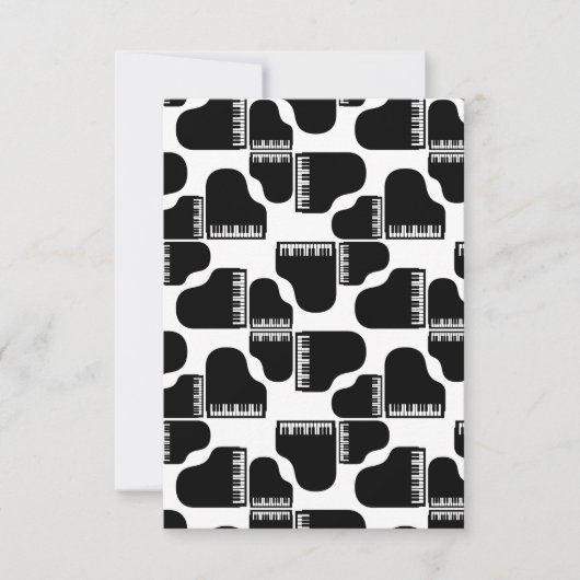 Grand Pianos Music Thémed Piano Art CUSTOM COLOR Bedankkaart (Voorkant)