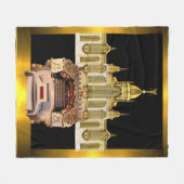 Grand Pipe Orgel, Organist Gift Accent Fleece Deken (Voorkant (Horizontaal))