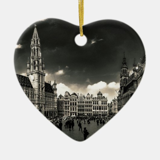 Grand Place, Brussel, België Keramisch Ornament (Voorkant)