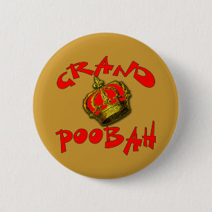 Grand Poobah met kroonproducten Ronde Button 5,7 Cm