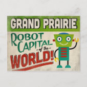 Grand Prairie Texas Robot - Funny  Briefkaart (Voorkant)