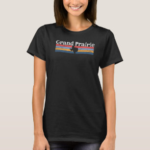 Grand Prairie Texas TX retro strepen staat T-shirt