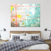 GRAND PRAIRIE, TX kaart Canvas Afdruk (Insitu (Slaapkamer))