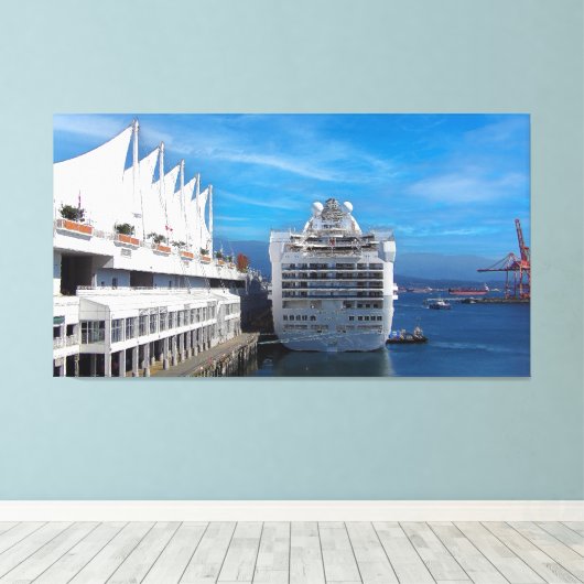 Grand Princess Cruise, Impressionisme Impasto Styl Canvas Afdruk (Insitu (Houten vloer))