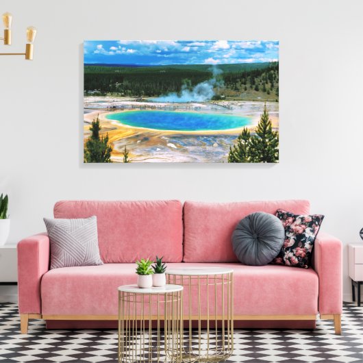 Grand Prismatic Overlook Canvas Afdruk (Insitu (Woonkamer))