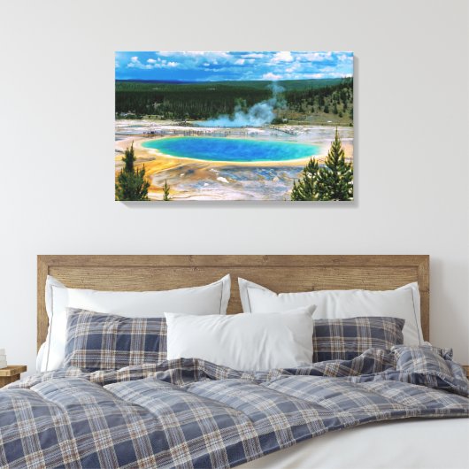 Grand Prismatic Overlook Canvas Afdruk (Insitu (Slaapkamer))