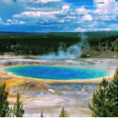 Grand Prismatic Overlook Canvas Afdruk