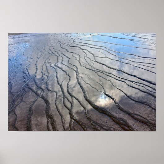 Grand Prismatic Spring Reflecties Poster (Voorkant)