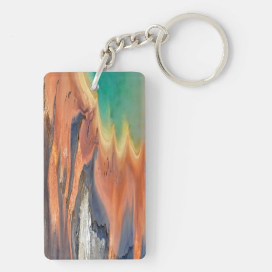 Grand Prismatic Spring Runoff Sleutelhanger (achterkant)