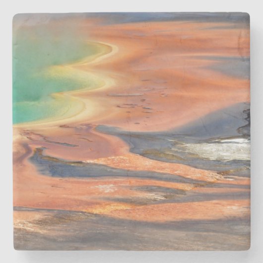 Grand Prismatic Spring Runoff Stenen Onderzetter (Voorkant)
