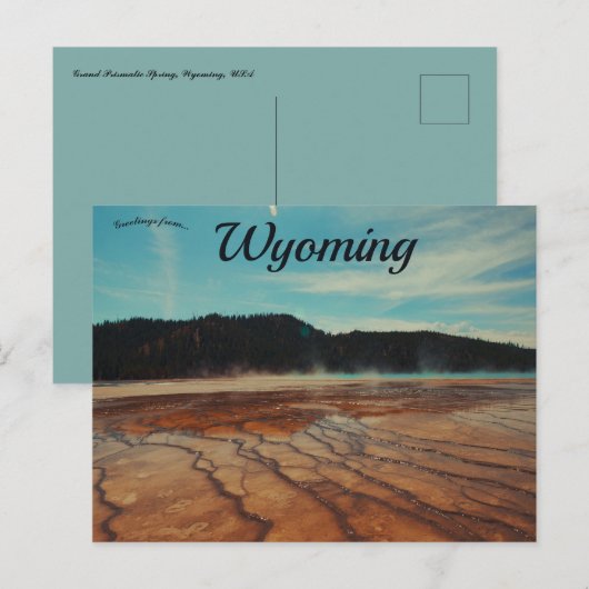 Grand Prismatic Spring Wyoming Verenigde Staten Briefkaart (Voorkant / Achterkant)