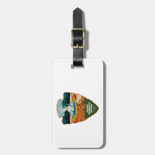 Grand Prismatic Spring Yellowstone Arrowhead Bagagelabel (Voorkant verticaal)