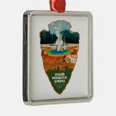 Grand Prismatic Spring Yellowstone Arrowhead Metalen Ornament (Rechts)