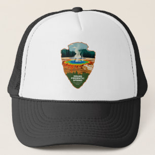 Grand Prismatic Spring Yellowstone Arrowhead Trucker Pet