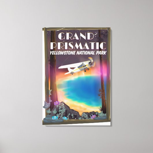 Grand Prismatic, Yellowstone National Park, VS Canvas Afdruk (Voorkant)