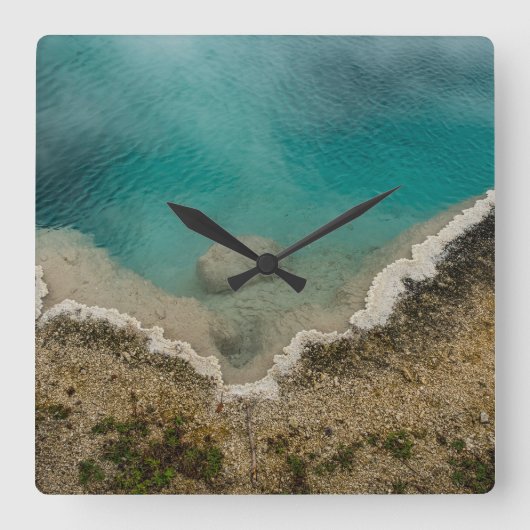 Grand Prismatic Yellowstone Vierkante Klok (Voorkant)