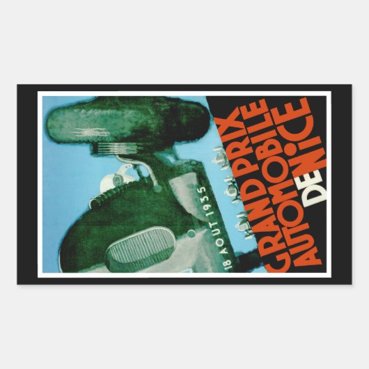 Grand Prix Automobile de Nice Rechthoekige Sticker (Voorkant)