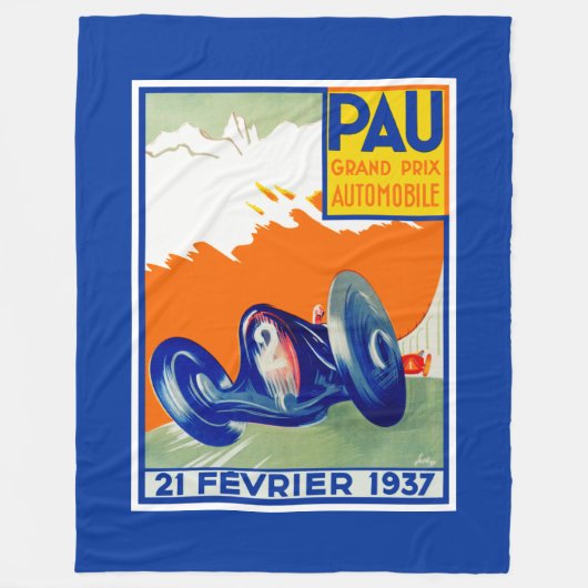 Grand Prix Automobile de Pau 1937 Fleece Deken (Voorkant)