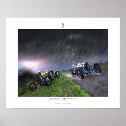 Grand Prix Bugatti - 1e juni 1930 (podium) Poster (Voorkant)