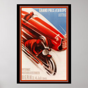 Grand Prix d'Europe Art Deco Print