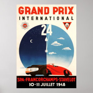 Grand Prix International Spa Francorchamps 1948 Poster