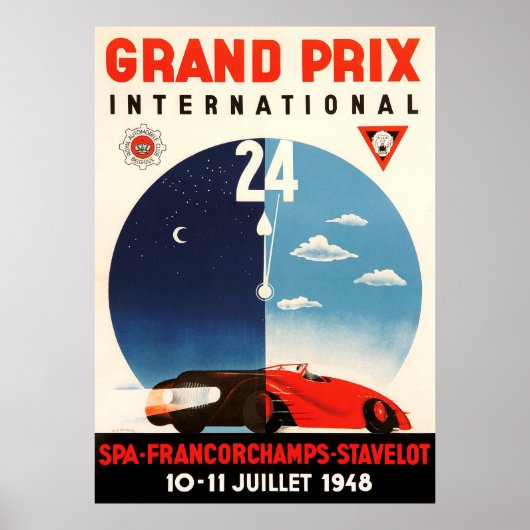 Grand Prix International Spa Francorchamps 1948 Poster (Voorkant)