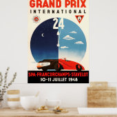Grand Prix International Spa Francorchamps 1948 Poster (Keuken)