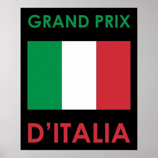 Grand Prix Italië Poster (Voorkant)
