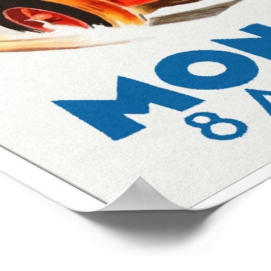 Grand Prix Monaco 1937 aquarelle Poster (Hoek)