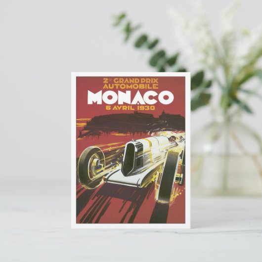  Grand Prix Monaco Briefkaart (Staand voorkant)