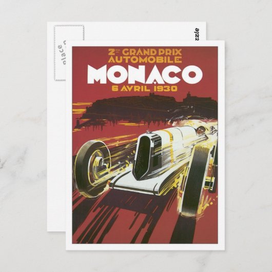  Grand Prix Monaco Briefkaart (Voorkant / Achterkant)