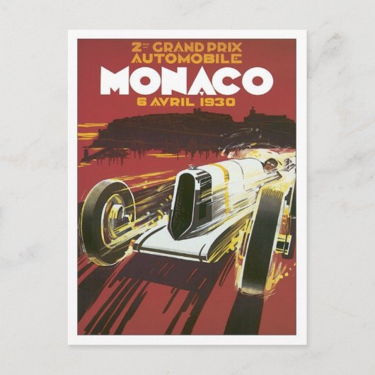 Grand Prix Monaco Briefkaart (Voorkant)