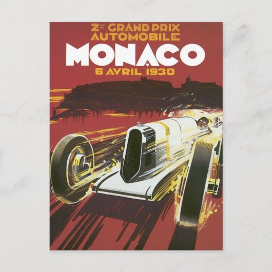 Grand Prix Monaco Briefkaart (Voorkant)