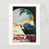 Grand Prix Monaco Racing Briefkaart (Voorkant)