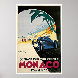  Grand Prix Monaco Racing Poster