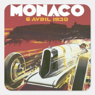 Grand Prix Monaco Vierkante Sticker