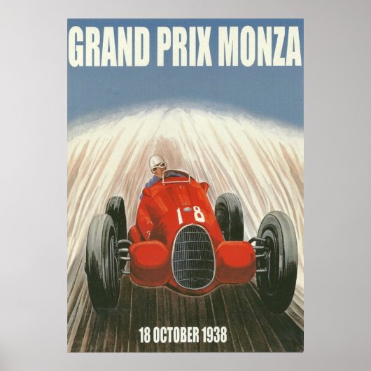 Grand Prix Monza, Italië Poster 1938 (Voorkant)