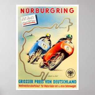  Grand Prix Motorbikes Nurburgring Poster