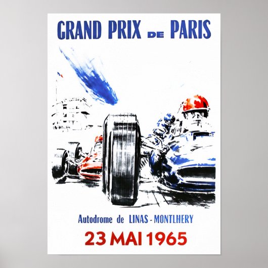 Grand Prix-Poster Parijs 1965 Poster (Voorkant)