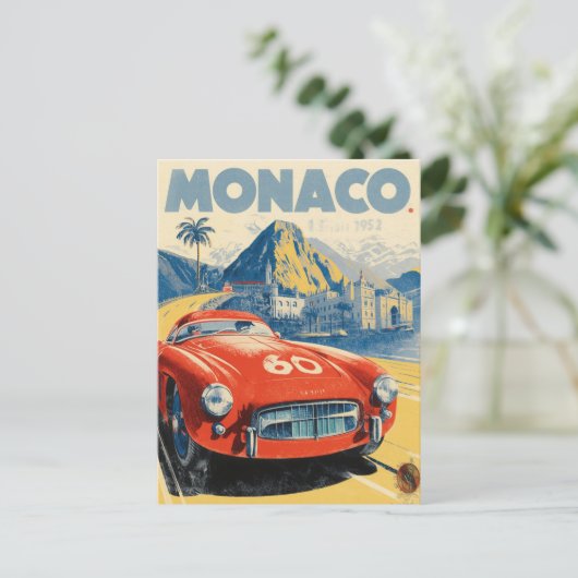 Grand Prix Poster van Monaco 1952 Briefkaart (Staand voorkant)