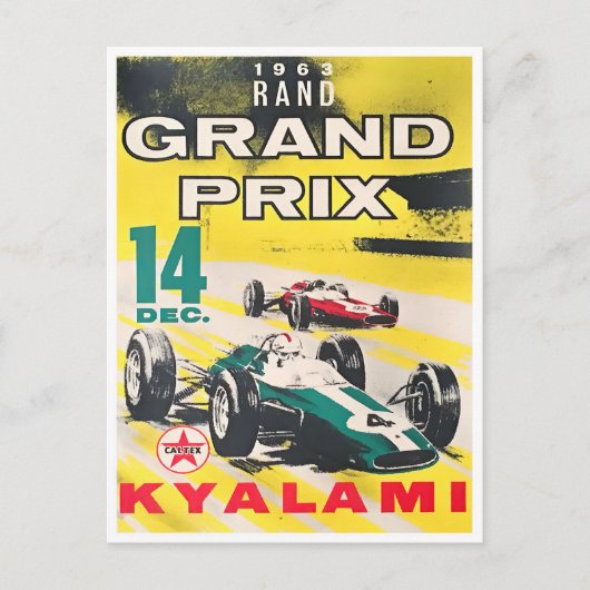 Grand Prix-race van Kyalami 1963 Briefkaart (Voorkant)