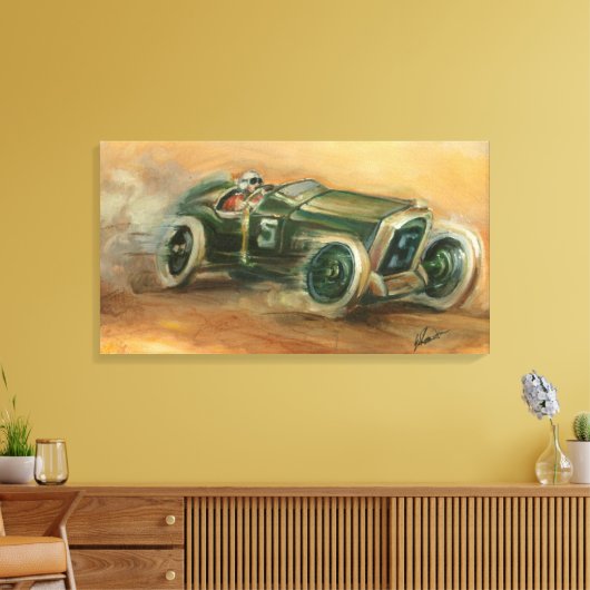 Grand Prix Racecar van Frankrijk: Ethan Harper Canvas Afdruk (Insitu (Woonkamer))
